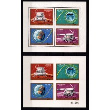 Månelanding Luna 17. Miniark & komplet sæt, utakket. Postfrisk.